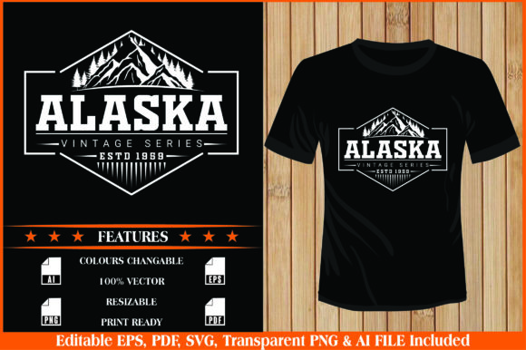 Alaska Mountain Adventure Typography: A Design Asset for Bold Branding