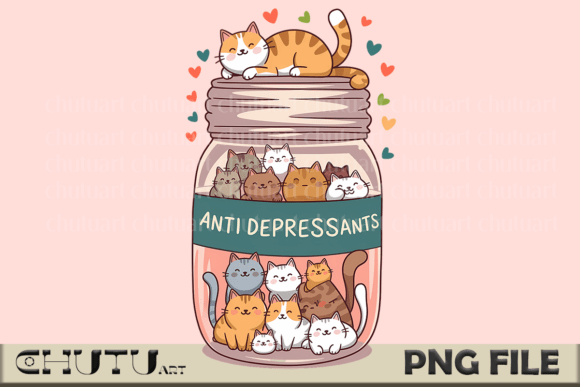 Boost Brand Joy with the Anti Depressants Cat Jar Design