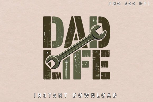 Dad Life Coffee and Tools Design PNG: A Designer's Asset