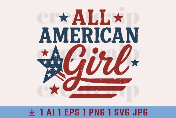 Freedom All American Girl: A Versatile Design Asset
