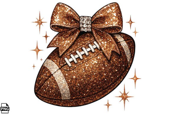 Glamorous Gridiron: The Coquette Football PNG