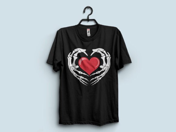 Heart with Skull Hand Design: V3 for Bold Branding