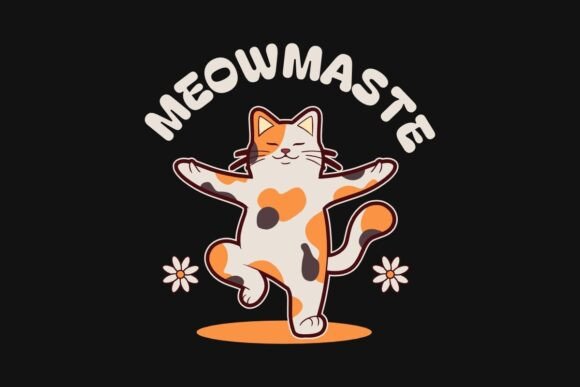 Meowmaster Funny Yoga Cat: A Premium Design Asset