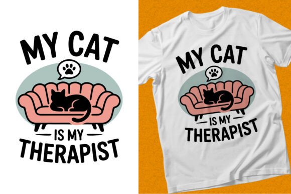 My Cat is My Therapist T-shirt Design: A Creative Asset