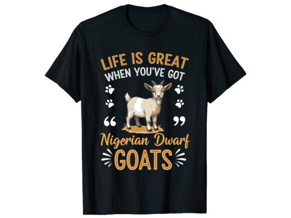 Nigerian Dwarf Goat T-Shirt Design: A Charming Graphic for Niche Markets