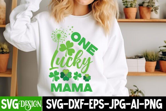 One Lucky Mama SVG Design: Festive Creative Assets