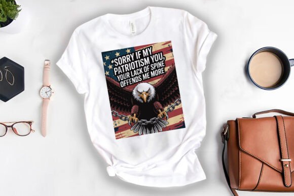 Patriotism USA Flag Eagle Design T-Shirt: A Modern Design Asset