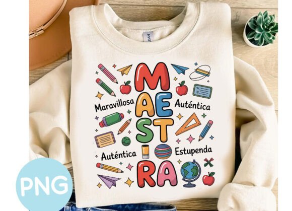 Retro Maestra PNG Sublimation Design: A Creative Asset