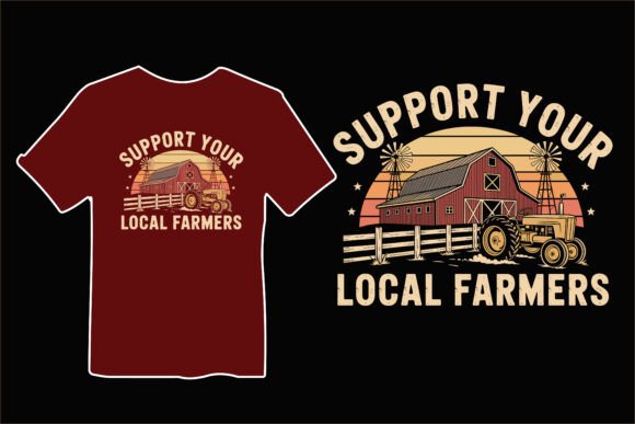 Rustic & Bold Graphic for Proud Farmers: Tractor & Farm Life Shirt Design