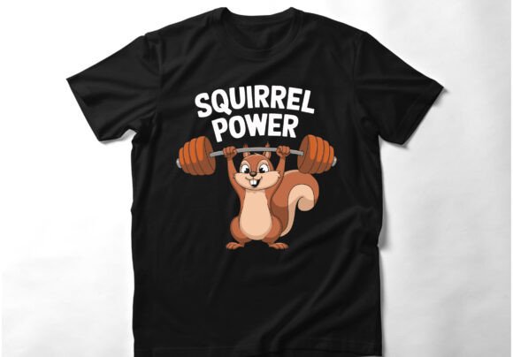 Squirrel Power T-Shirt Design: A Versatile Graphic Asset
