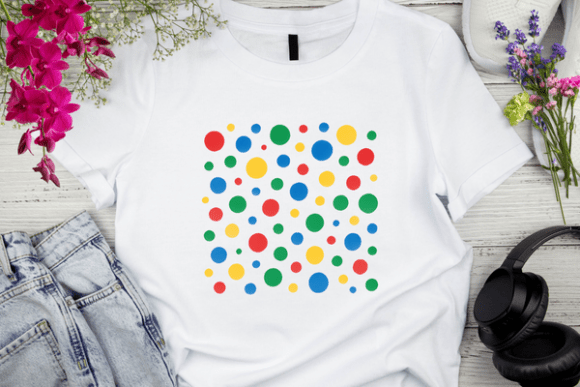 Vibrant Polka Dot Design: A Versatile Creative Asset